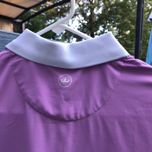 Women’s Peter Millar Chrissie short sleeve golf polo, small,lavender purple polo - Picture 11 of 15